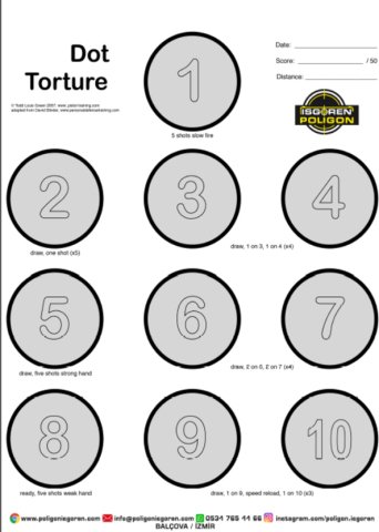DOT TORTURE OYUNLU HEDEF KAĞIDI - 25 adet