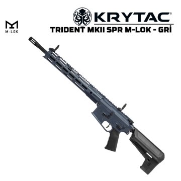 KRYTAC TRIDENT MKII SPR M-LOK AEG Airsoft Tüfek - Gri