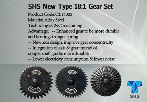 SHS NEW TYPE 18:1 GEAR SET FOR V2-V3