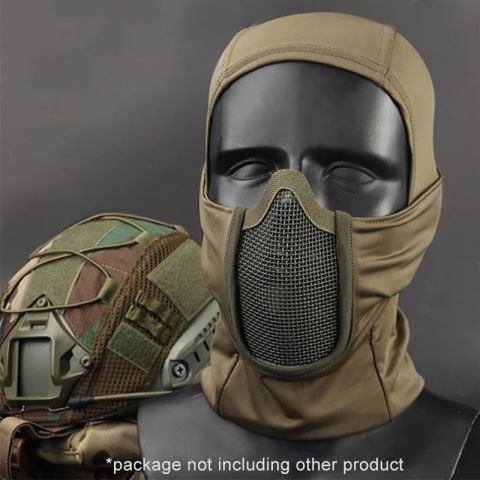 Airsoft Telli Balaklava - AGIZ KORUMA -OLIVE HAKi YESIL - Wosport Shadow Fighter