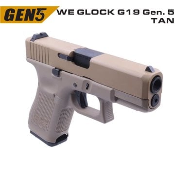 WE GLOCK G19 GEN5 TAN GBB AIRSOFT TABANCA