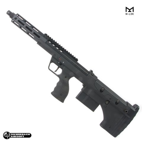 SILVERBACK SRS A2/M2 ''16inç Namlu'' Desert Tech Lisanslı COVERT Airsoft Sniper Tüfek - Siyah