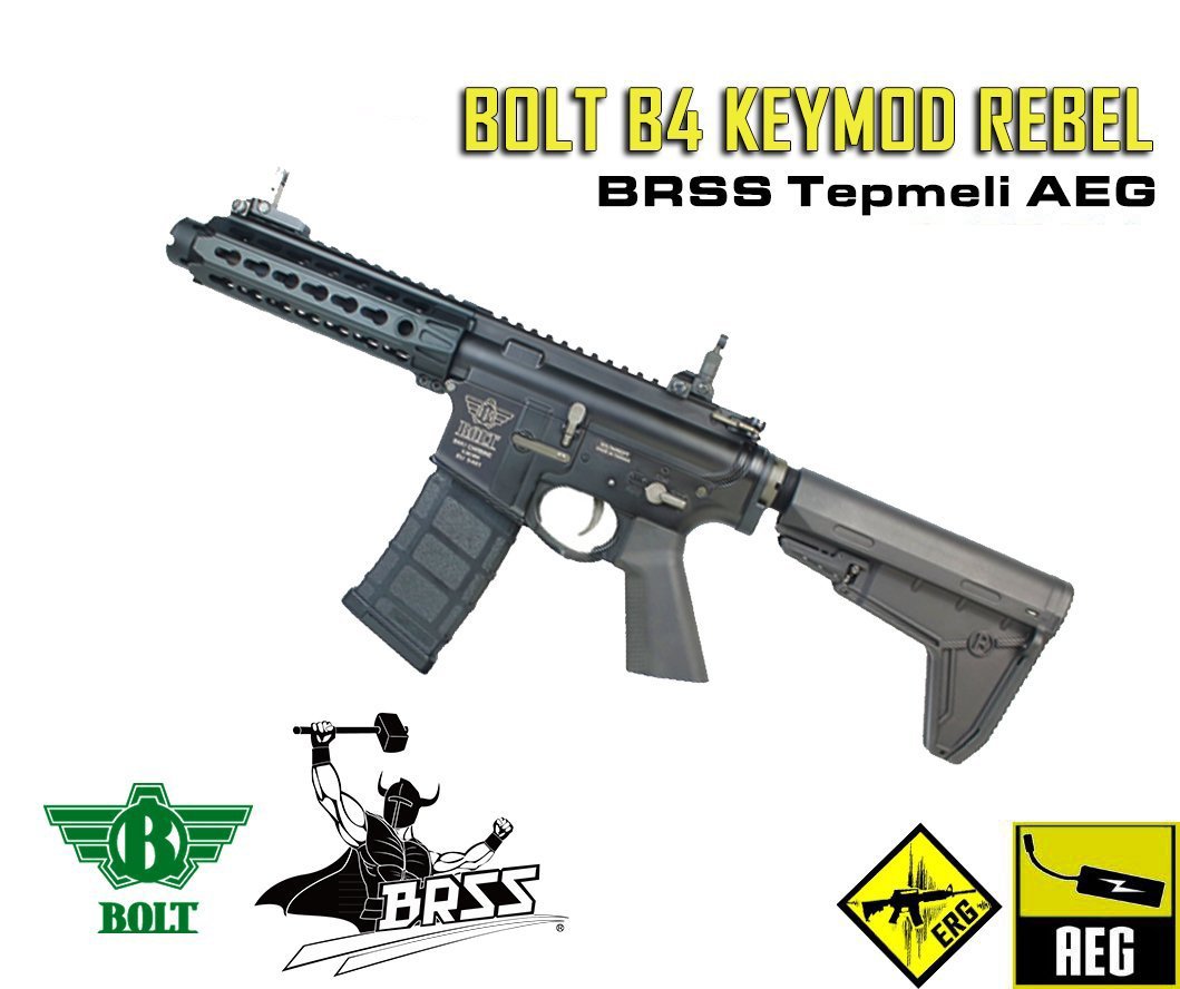 BOLT B4 KEYMOD REBEL BRSS Gerçekçi Tepmeli Airsoft Tüfek - Siyah