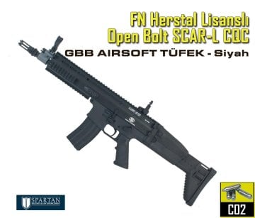 FN Herstal Lisanslı Open Bolt SCAR-L CQC Airsoft GBB Tüfek - Siyah