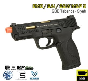 EMG/SAI/ Smith Wesson lisanslı M&P9 GBB Tabanca - Siyah