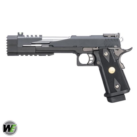 WE-Tech Competition Series ''Xcelerator Dragon'' Hi-CAPA GBB Airsoft Tabanca - Uzun Namlu/Siyah/madalyon Kabza