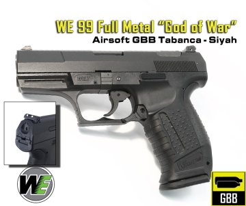 WE 99 FULL METAL WALTHER GBB Tabanca - Siyah