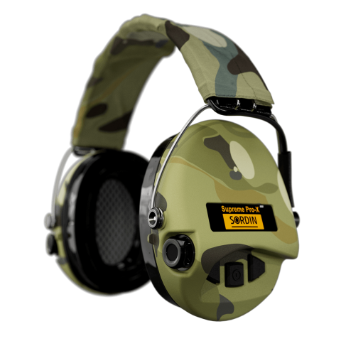 Sordin Supreme Pro-X LED CAMO JEL Bantlı Profesyonel Atış Kulaklığı
