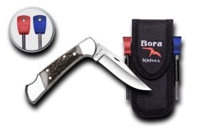 Bora 202 BPS Orta Boy Sivri Uçlu Boynuz Saplı Çakı Survival Kit