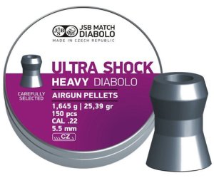 JSB ULTRA SHOCK HEAVY DIABOLO 25.39 GRAIN 5.52 MM SAÇMA / 150 ADET