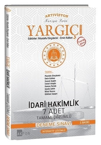SÜPER FİYAT Akfon YARGIÇ İdari Hakimlik 7 Deneme Sınavı Çözümlü 2. Baskı Akfon Yayınları