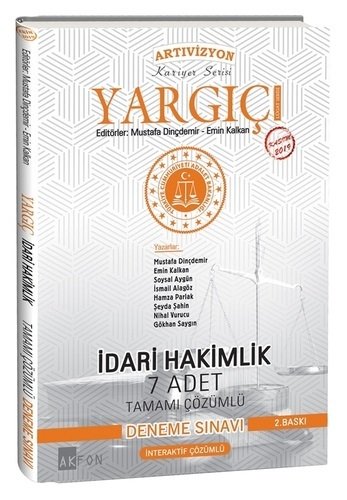 SÜPER FİYAT Akfon YARGIÇ İdari Hakimlik 7 Deneme Sınavı Çözümlü 2. Baskı Akfon Yayınları SÜPER FİYAT Akfon YARGIÇ İdari Hakimlik 7 Deneme Sınavı Çözümlü 2. Baskı Akfon Yayınları
