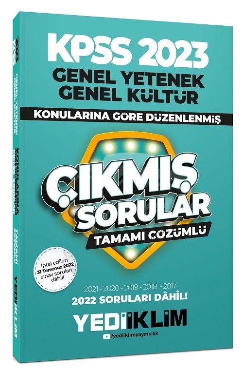 Yediiklim 2023 KPSS Genel Yetenek Genel Kültür Konularına Göre Çıkmış Sorular Çözümlü Yediiklim Yayınları Yediiklim 2023 KPSS Genel Yetenek Genel Kültür Konularına Göre Çıkmış Sorular Çözümlü Yediiklim Yayınları