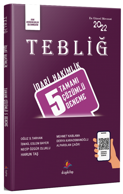 Dizgi Kitap 2022 İdari Hakimlik TEBLİĞ 5 Deneme Çözümlü Dizgi Kitap Yayınları Dizgi Kitap 2022 İdari Hakimlik TEBLİĞ 5 Deneme Çözümlü Dizgi Kitap Yayınları
