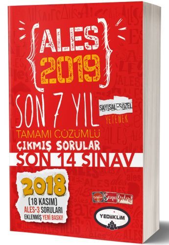 Yediiklim 2019 ALES Çıkmış Sorular Son 7 Yıl Son 14 Sınav Çözümlü Yediiklim Yayınları Yediiklim 2019 ALES Çıkmış Sorular Son 7 Yıl Son 14 Sınav Çözümlü Yediiklim Yayınları