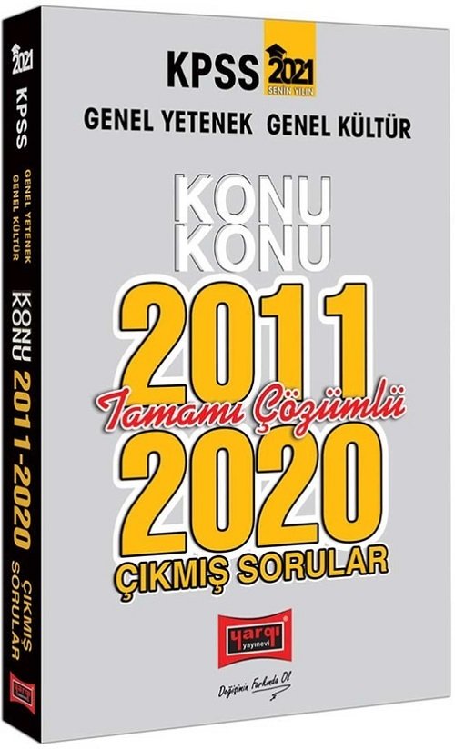 Yargı 2021 KPSS Genel Yetenek Genel Kültür Çıkmış Sorular Konu Konu Çözümlü 2011-2020 Yargı Yayınları