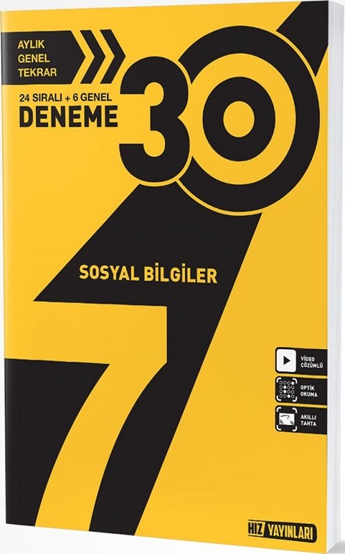 Hız Yayınları 7. Sınıf Sosyal Bilgiler 30 Deneme Hız Yayınları Hız Yayınları 7. Sınıf Sosyal Bilgiler 30 Deneme Hız Yayınları