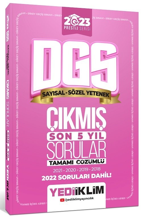 Yediiklim 2023 DGS Prestij Serisi Sayısal Sözel Yetenek Son 5 Yıl Çıkmış Sorular Çözümlü Yediiklim Yayınları Yediiklim 2023 DGS Prestij Serisi Sayısal Sözel Yetenek Son 5 Yıl Çıkmış Sorular Çözümlü Yediiklim Yayınları