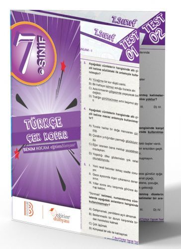 SÜPER FİYAT Benim Hocam 7. Sınıf Türkçe Çek Kopar Yaprak Test Benim Hocam Yayınları SÜPER FİYAT Benim Hocam 7. Sınıf Türkçe Çek Kopar Yaprak Test Benim Hocam Yayınları