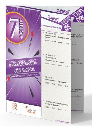Benim Hocam 7. Sınıf Matematik Çek Kopar Yaprak Test Benim Hocam Yayınları Benim Hocam 7. Sınıf Matematik Çek Kopar Yaprak Test Benim Hocam Yayınları