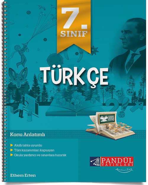 Pandül 7. Sınıf Türkçe Konu Anlatımlı Defteri Pandül Yayınları