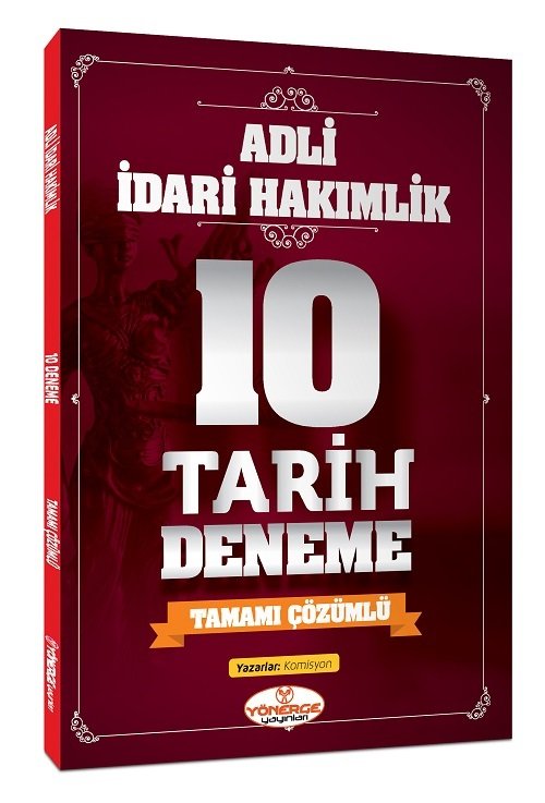 Yönerge Adli İdari Hakimlik Tarih 10 Deneme Çözümlü Yönerge Yayınları