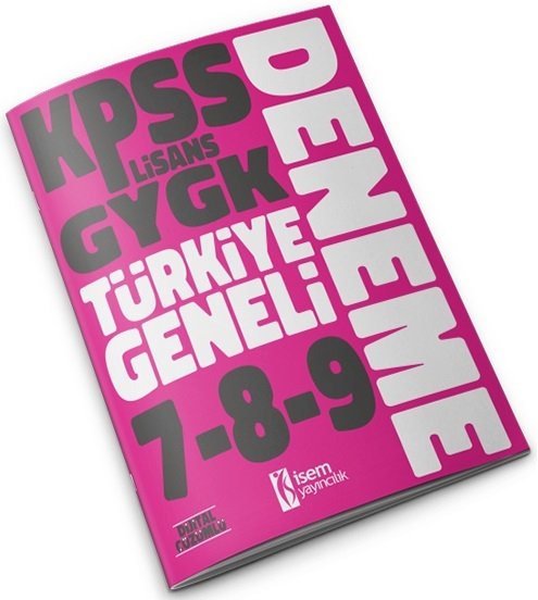 İsem 2022 KPSS Genel Yetenek Genel Kültür Türkiye Geneli Deneme Sınavları (7-8-9) İsem Yayınları