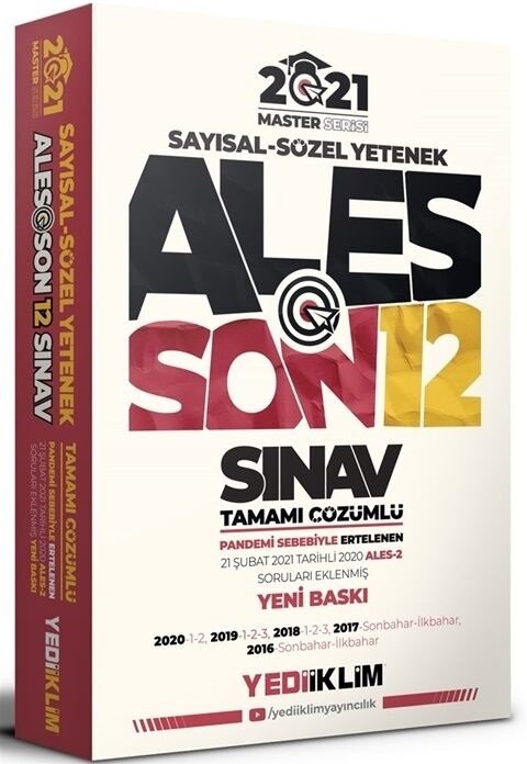 Yediiklim 2021 ALES Son 12 Sınav Çıkmış Sorular Yediiklim Yayınları Yediiklim 2021 ALES Son 12 Sınav Çıkmış Sorular Yediiklim Yayınları
