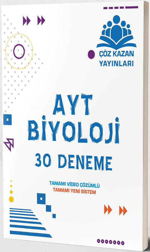 Çöz Kazan YKS AYT Biyoloji 30 Deneme Çöz Kazan Yayınları