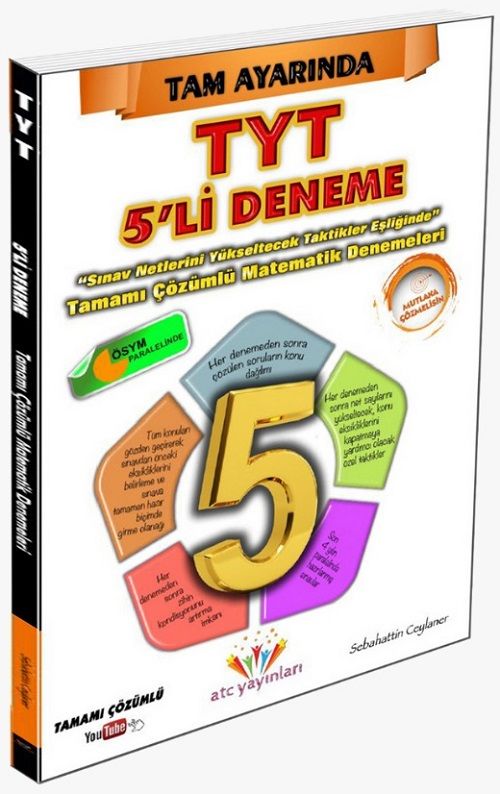 ATC Yayınları YKS TYT Matematik 5 Deneme Video Çözümlü ATC Yayınları ATC Yayınları YKS TYT Matematik 5 Deneme Video Çözümlü ATC Yayınları