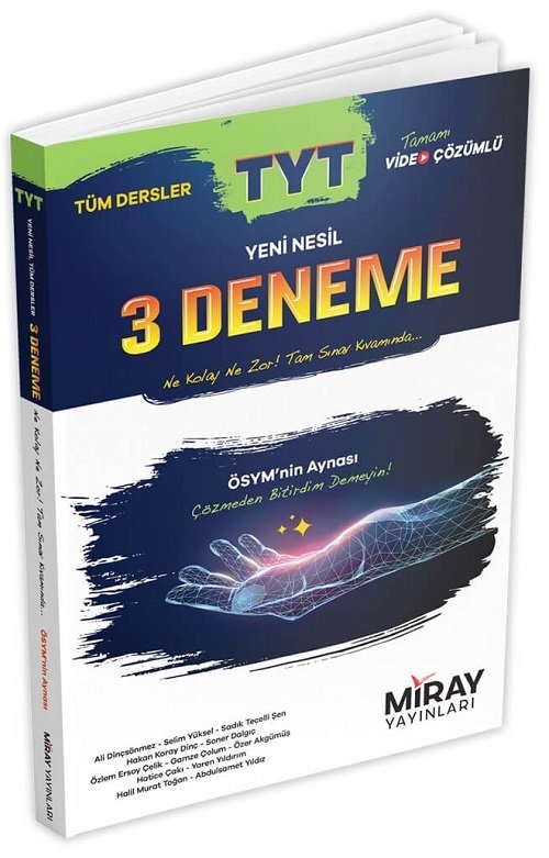 Miray YKS TYT Tüm Dersler 3 Deneme Çözümlü Miray Yayınları Miray YKS TYT Tüm Dersler 3 Deneme Çözümlü Miray Yayınları