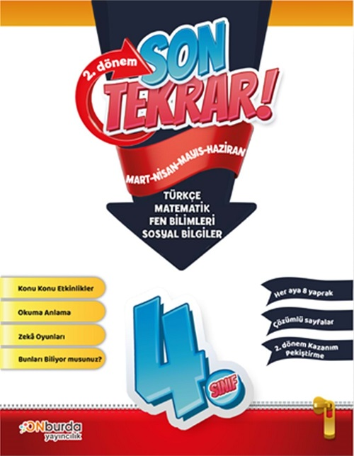 Onburda 4. Sınıf 2. Dönem Son Tekrar Onburda Yayınları YC7623 Onburda 4. Sınıf 2. Dönem Son Tekrar Onburda Yayınları YC7623