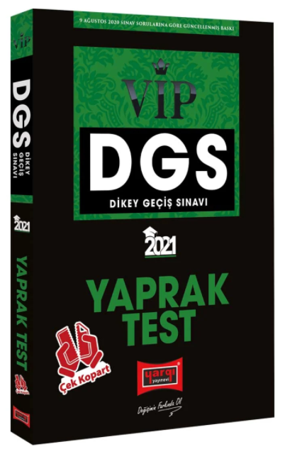 SÜPER FİYAT Yargı 2021 DGS VIP Yaprak Test Çek Kopart Yargı Yayınları SÜPER FİYAT Yargı 2021 DGS VIP Yaprak Test Çek Kopart Yargı Yayınları