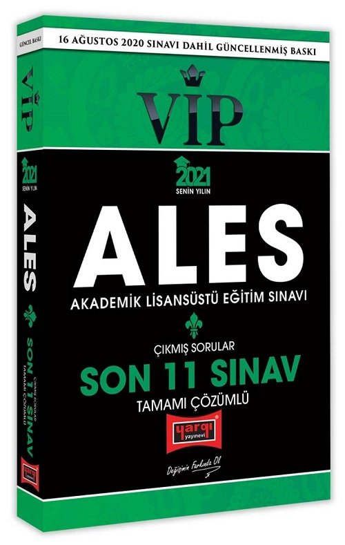 Yargı 2021 ALES VIP Çıkmış Sorular Son 11 Sınav Çözümlü Yargı Yayınları Yargı 2021 ALES VIP Çıkmış Sorular Son 11 Sınav Çözümlü Yargı Yayınları