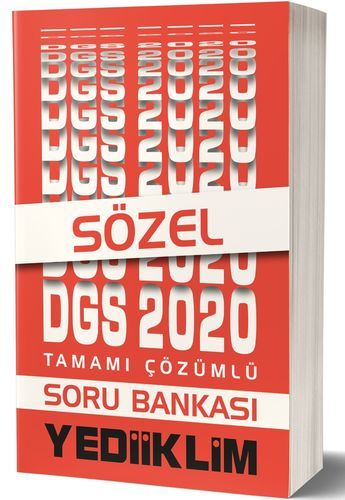 Yediiklim 2020 DGS Sözel Soru Bankası Çözümlü Yediiklim Yayınları