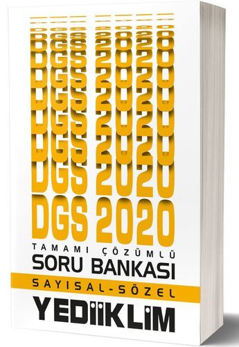 Yediiklim 2020 DGS Soru Bankası Sayısal Sözel Çözümlü Yediiklim Yayınları