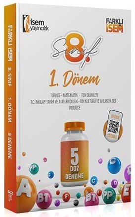 İsem 8. Sınıf 1. Dönem Tüm Dersler Farklı İsem 5 Doz Deneme İsem Yayıncılık İsem 8. Sınıf 1. Dönem Tüm Dersler Farklı İsem 5 Doz Deneme İsem Yayıncılık