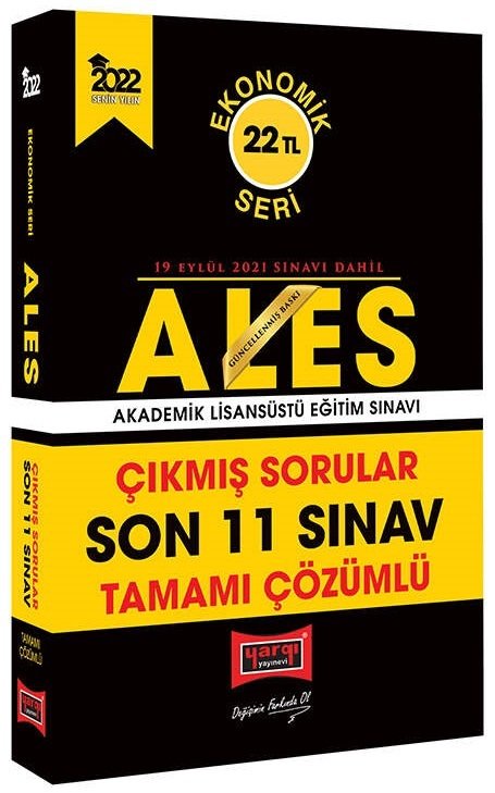 Yargı 2022 ALES Çıkmış Sorular Son 11 Sınav Çözümlü Ekonomik Seri Yargı Yayınları Yargı 2022 ALES Çıkmış Sorular Son 11 Sınav Çözümlü Ekonomik Seri Yargı Yayınları
