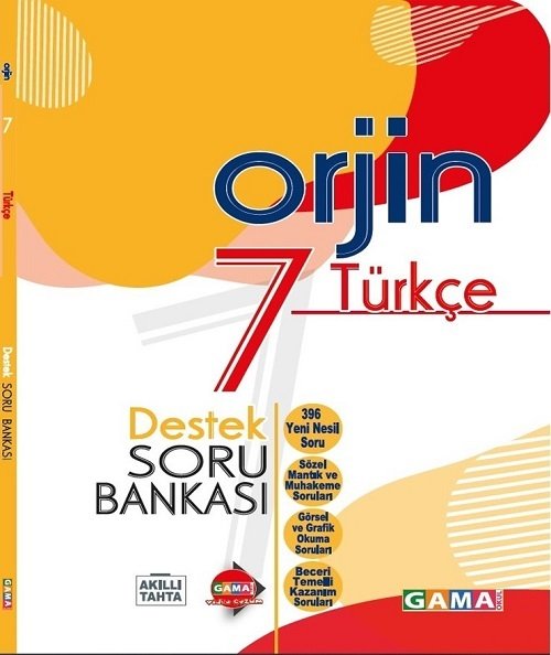 Gama 7. Sınıf Türkçe Orjin Destek Soru Bankası Gama Yayınları