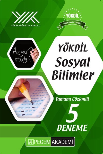 Pegem YÖKDİL Sosyal Bilimler 5 Deneme Çözümlü Pegem Akademi Yayınları