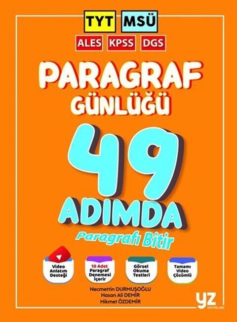 YZ Yayınları TYT KPSS MSÜ ALES DGS 49 Günde Paragrafın Günlüğü Soru Bankası YZ Yayınları