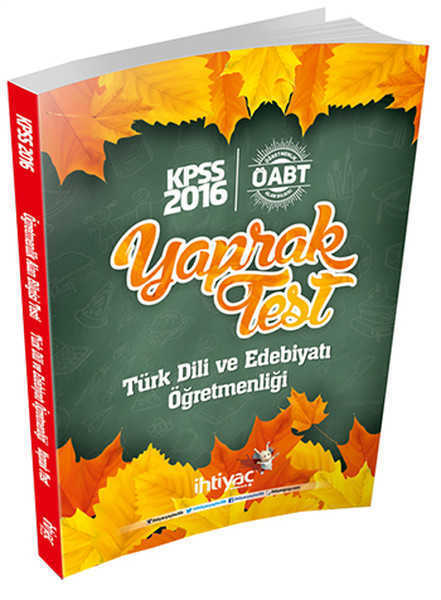 SÜPER FİYAT İhtiyaç ÖABT Türk Dili ve Edebiyatı Öğretmenliği Yaprak Test İhtiyaç Yayıncılık