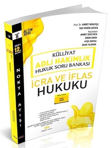 Savaş 2021 Adli Hakimlik İcra ve İflas Hukuku KÜLLİYAT Soru Bankası Tek 12. Baskı Savaş Yayınları Savaş 2021 Adli Hakimlik İcra ve İflas Hukuku KÜLLİYAT Soru Bankası Tek 12. Baskı Savaş Yayınları