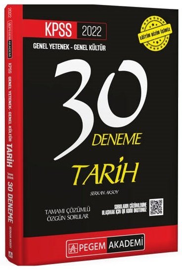 Pegem 2022 KPSS Tarih 30 Deneme Çözümlü Pegem Akademi Yayınları Pegem 2022 KPSS Tarih 30 Deneme Çözümlü Pegem Akademi Yayınları