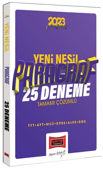 Yargı 2023 YKS TYT AYT MSÜ KPSS ALES DGS Yeni Nesil Paragraf 25 Deneme Çözümlü Yargı Yayınları Yargı 2023 YKS TYT AYT MSÜ KPSS ALES DGS Yeni Nesil Paragraf 25 Deneme Çözümlü Yargı Yayınları