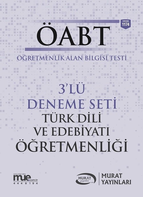 SÜPER FİYAT Murat ÖABT Türk Dili ve Edebiyatı Öğretmenliği 3 Deneme Çözümlü Murat Yayınları