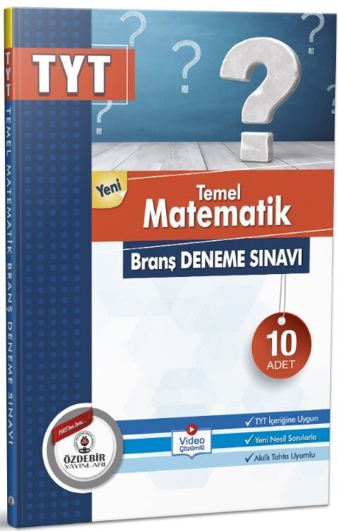 Özdebir YKS TYT Matematik 10 lu Deneme Video Çözümlü Özdebir Yayınları Özdebir YKS TYT Matematik 10 lu Deneme Video Çözümlü Özdebir Yayınları