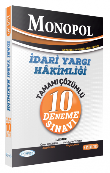 SÜPER FİYAT Monopol 2018 İdari Yargı Hakimliği 10 Deneme Çözümlü Monopol Yayınları
