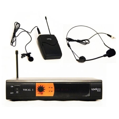 Spekon Vocal-1 Dijital UHF Yaka Headset Kafa Telsiz Kablosuz Mikrofon