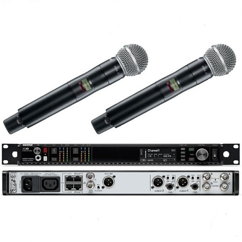 SHURE AD24D/SM58 Çift El Mikrofon Seti NZ6680 SHURE AD24D/SM58 Çift El Mikrofon Seti NZ6680